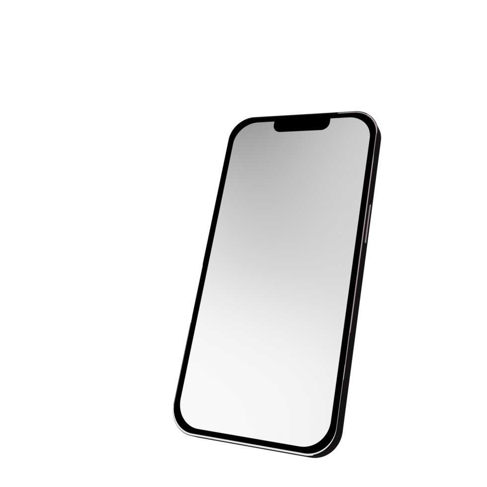 A Blank Phone Mockup No Background png