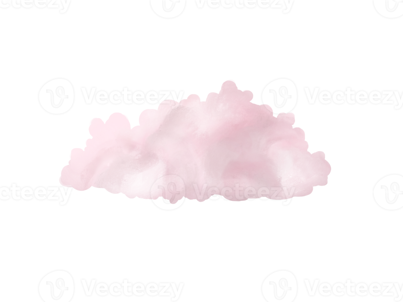 set of realistic color shade cloud illustration on transparency background png