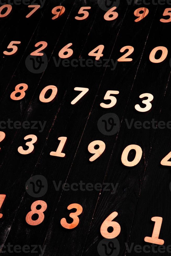 Background of numbers. from zero to nine. Finance data concept. Mathematic. Seamless pattern with numbers. financial crisis concept. Business success. photo