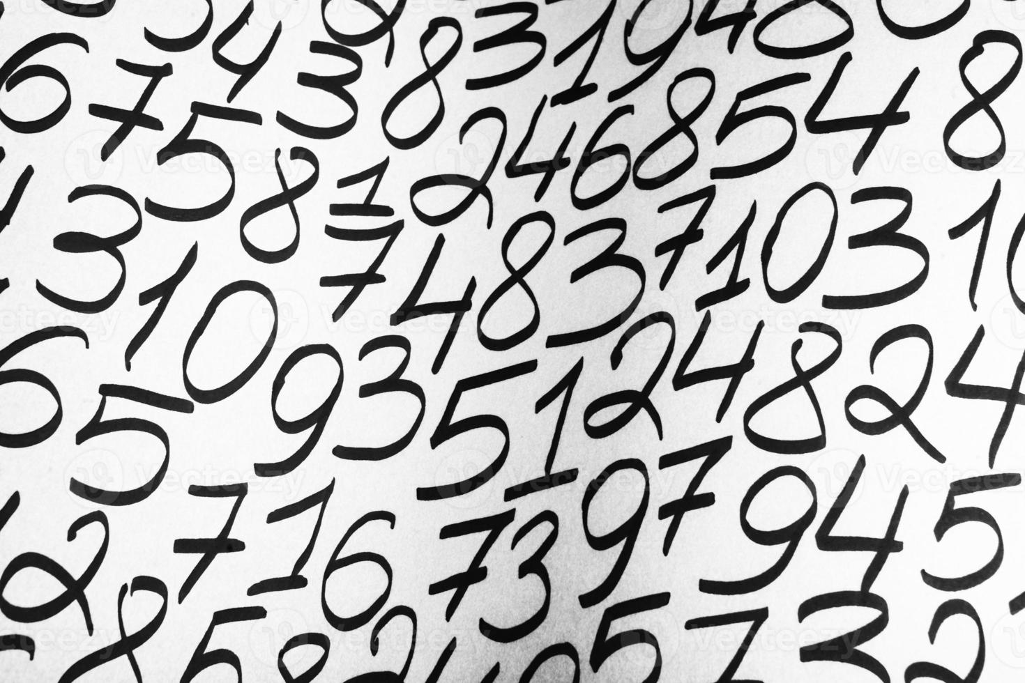 Numbers texture abstraction. Global economy crisis concept. Finance data or education concept. photo