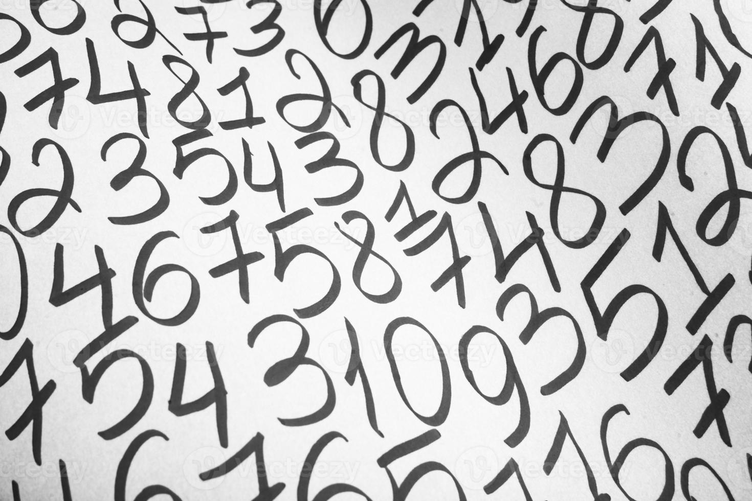 Background of numbers. from zero to nine. Finance data concept. Mathematic. Seamless pattern with numbers. financial crisis concept. Business success. photo