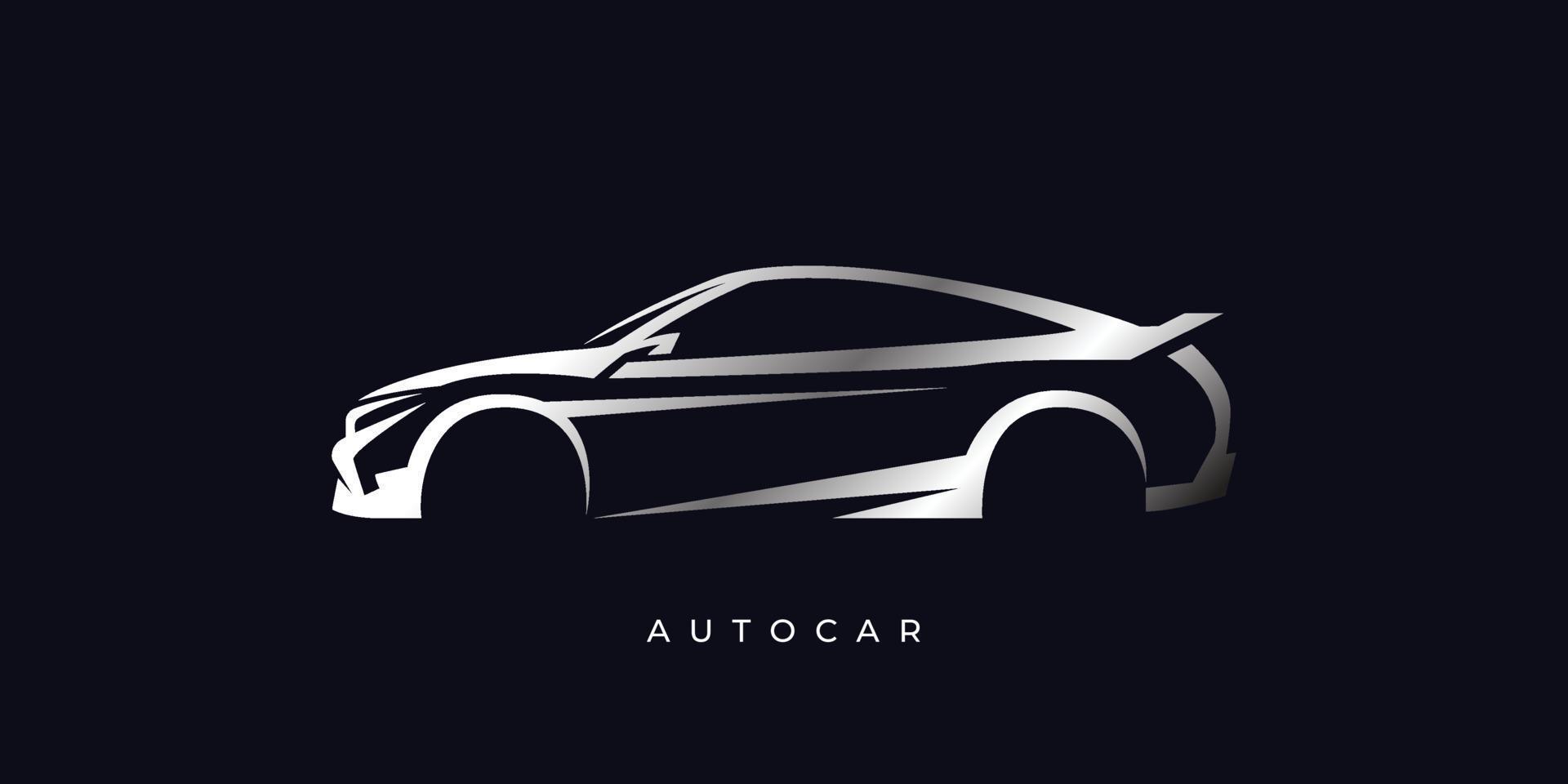 vector de líneas abstractas del logotipo del coche. ilustración vectorial