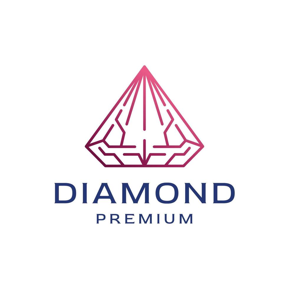 Diamond Logo Design, Modern Shape Suitable for Jewelry Company Logo vector