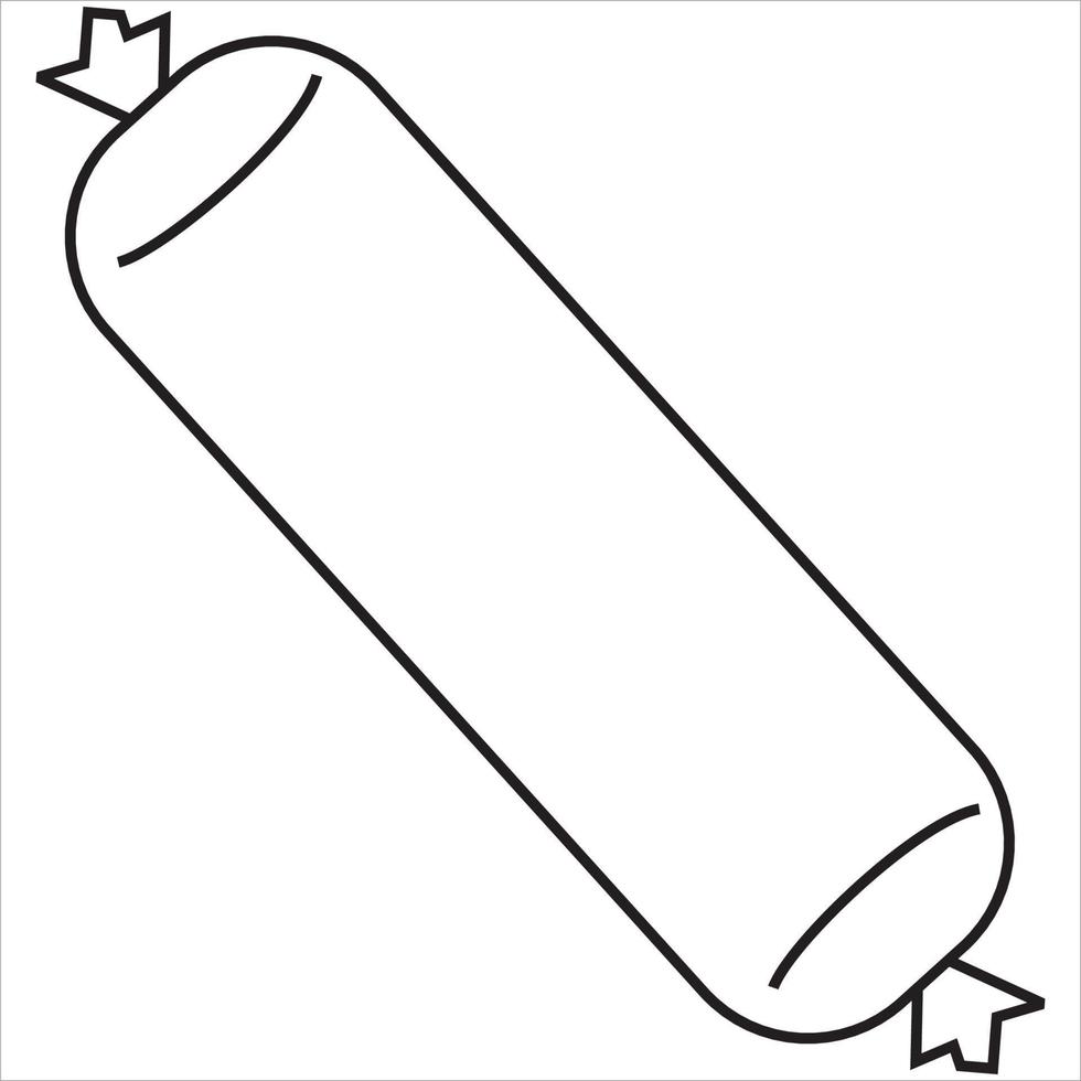 Vector, Image of bolster, Black and white color, with transparent background vector