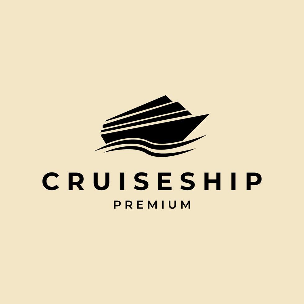 plantilla de diseño de icono de vector de logotipo de crucero
