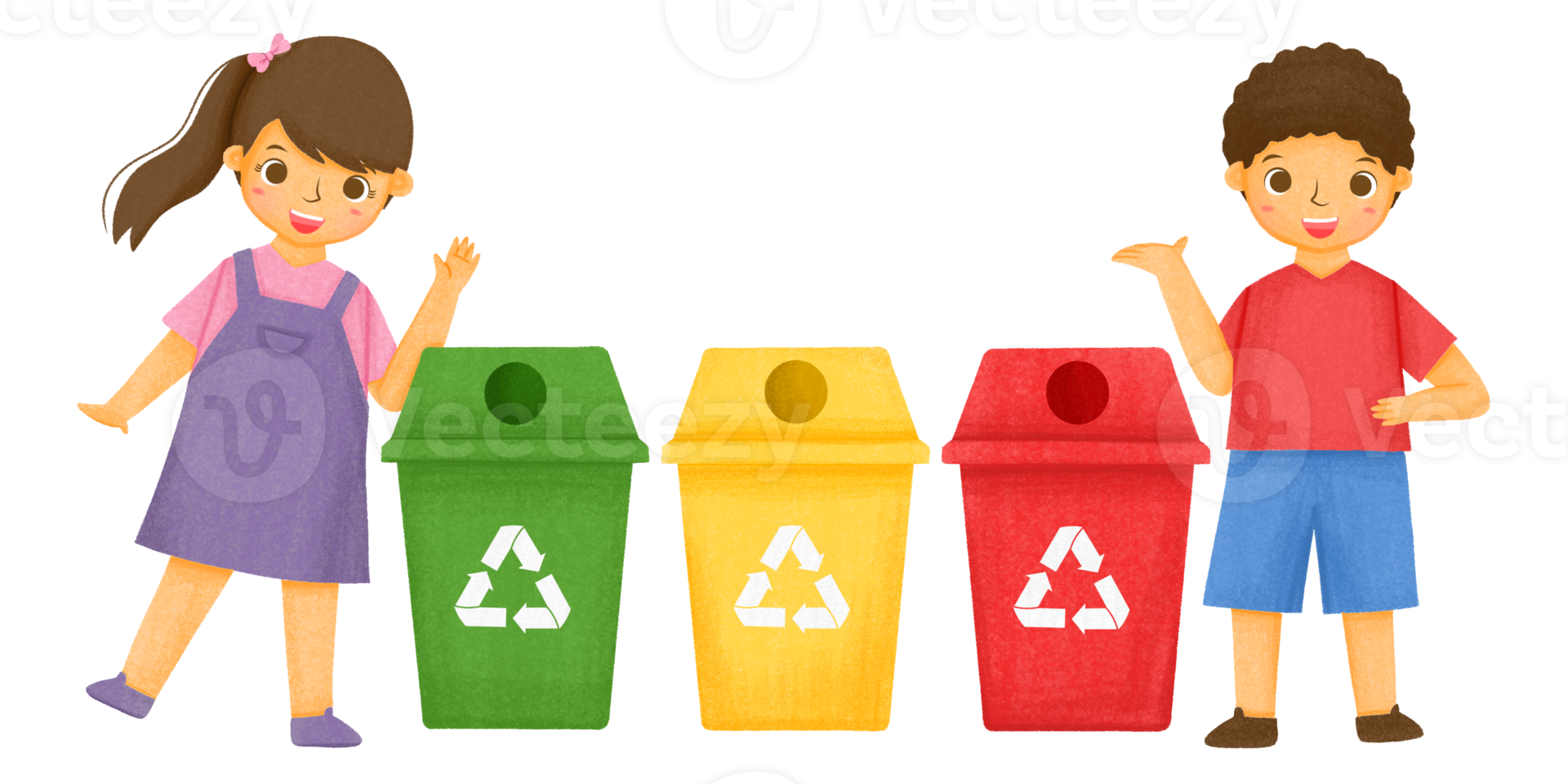 Kids Recycling Garbage png