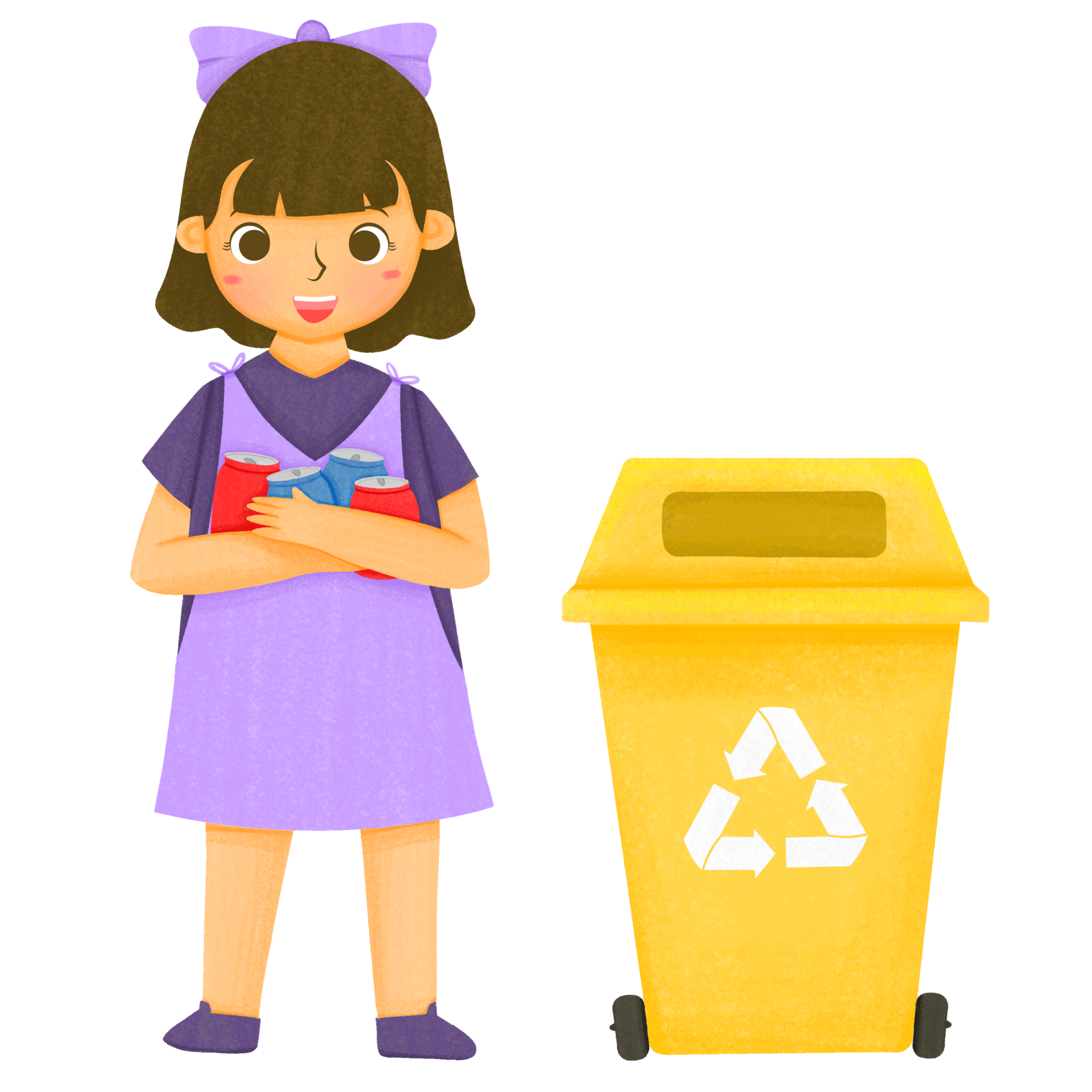 niña reciclaje basura 21155884 PNG