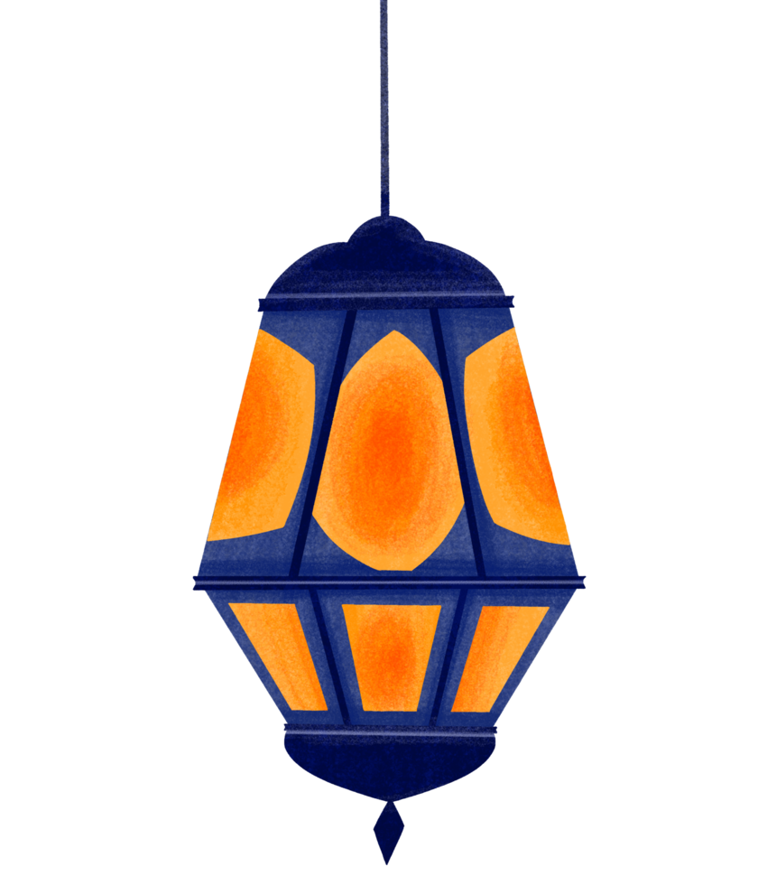 Blue Ramadhan Lantern png