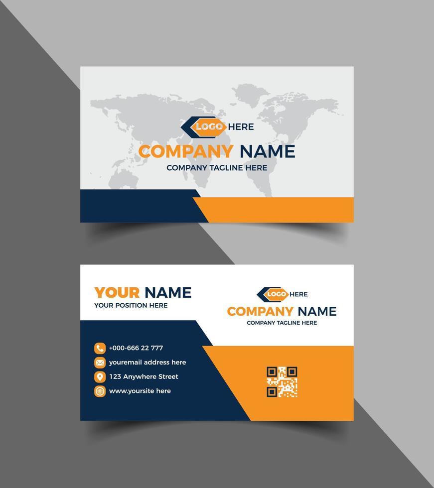 Corporate business card template vector