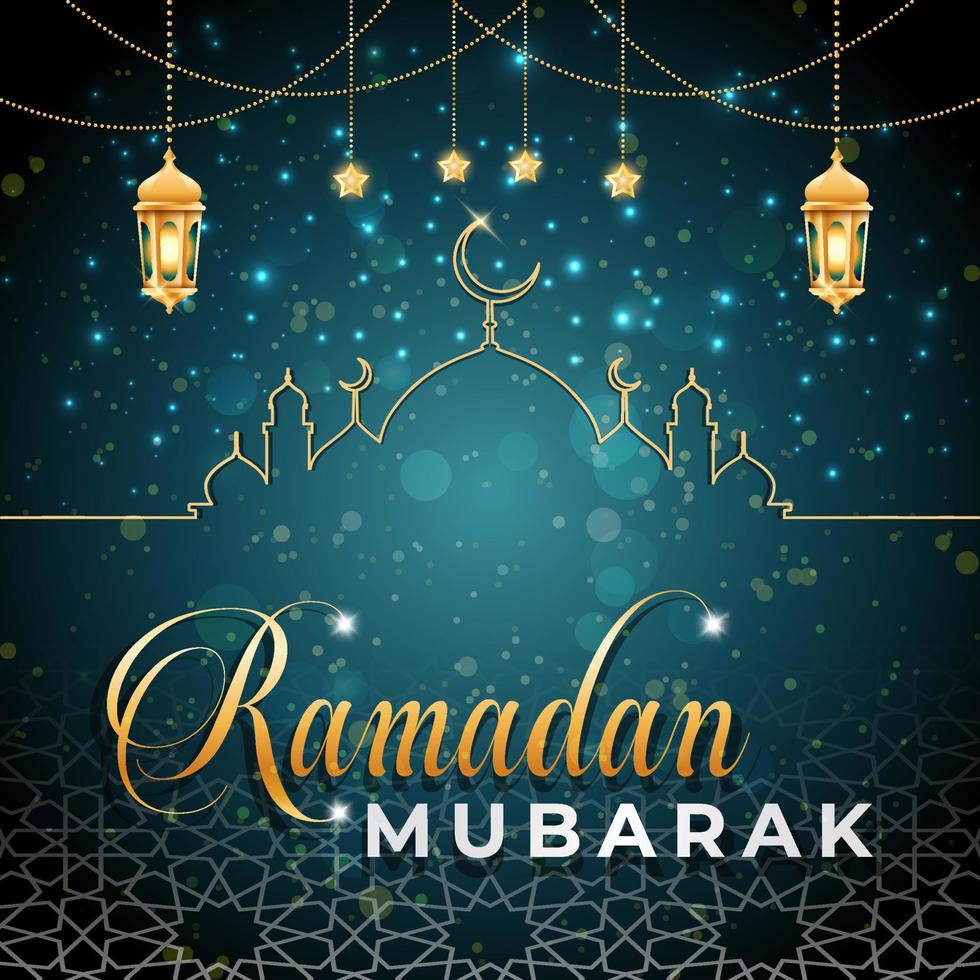 Ramadan mubarak banner vector