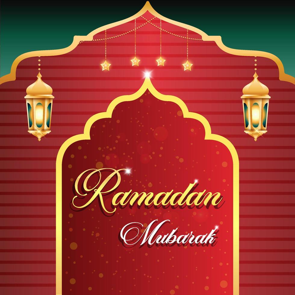 Ramadan mubarak banner vector