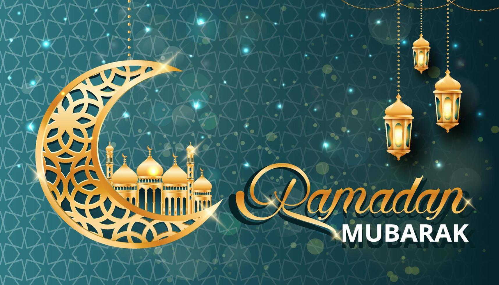 Ramadan mubarak banner vector