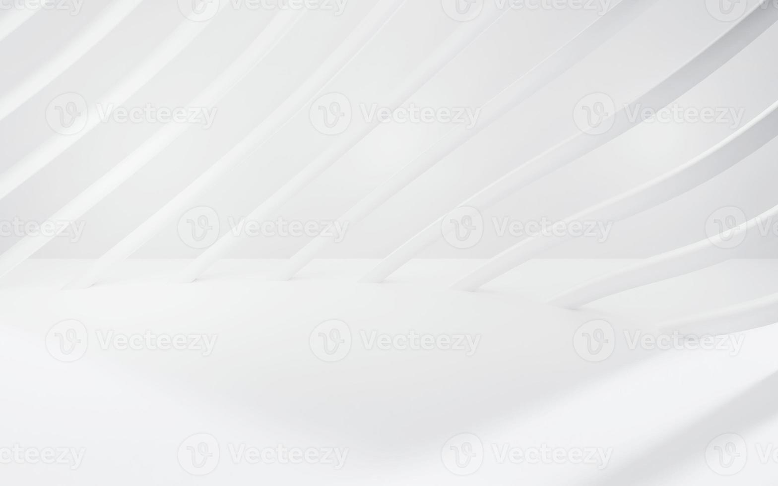 3D abstract  white and gray color, modern design background with curve line. 3D render illustration. photo