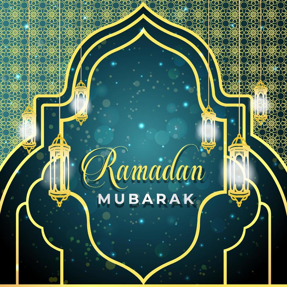 Ramadan mubarak banner vector