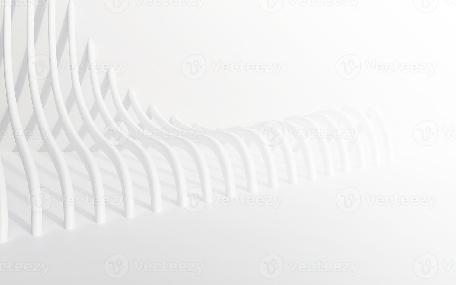 3D abstract  white and gray color, modern design background with curve line. 3D render illustration. photo