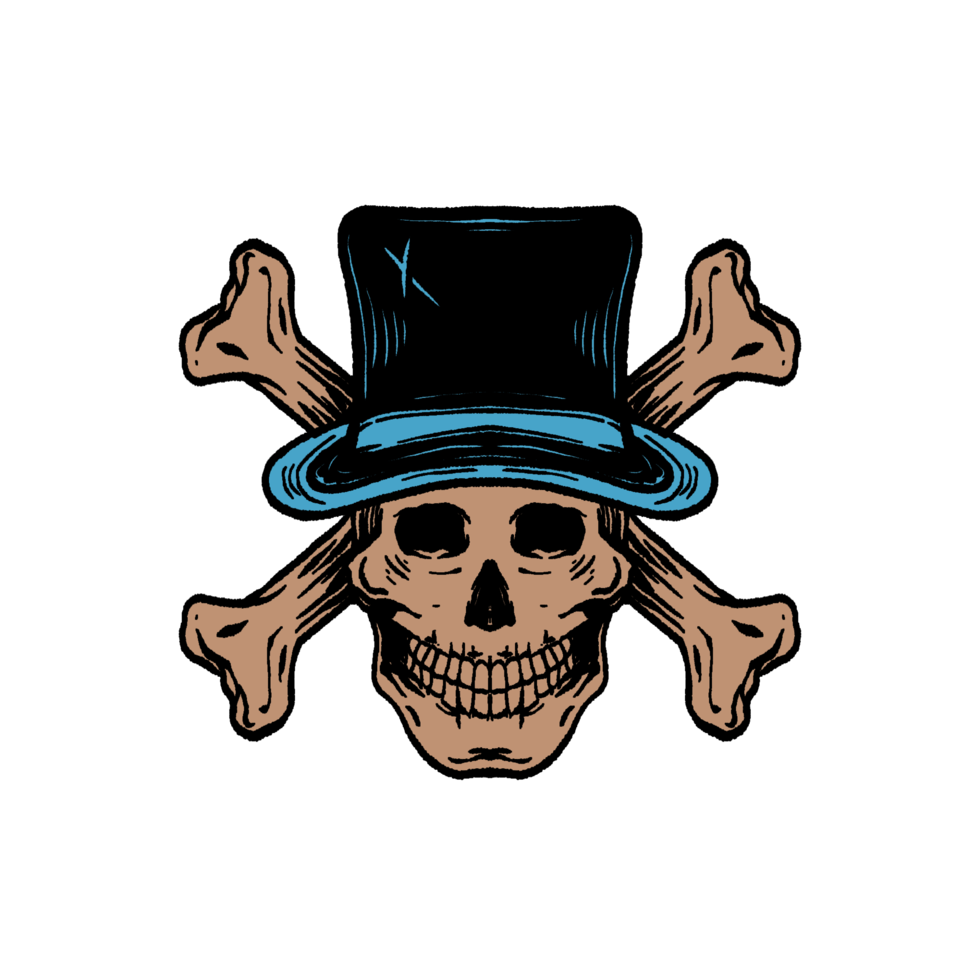 Skull with cross bones png