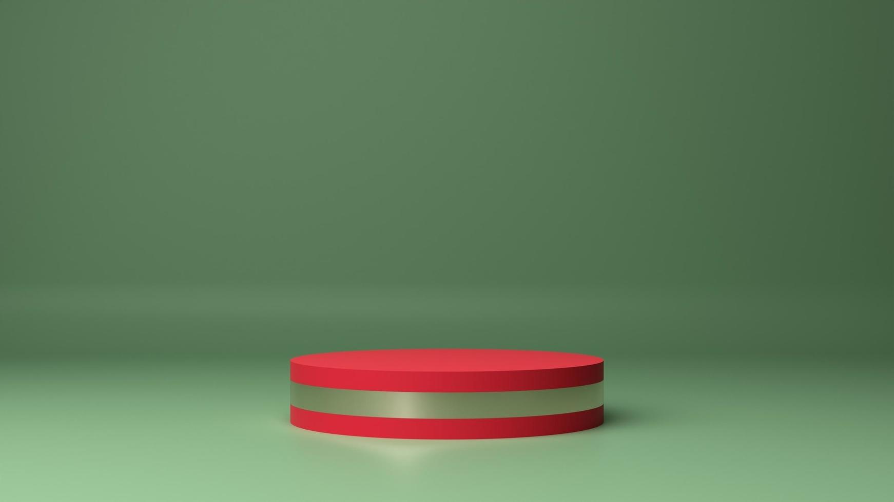 red green podium 3d render photo