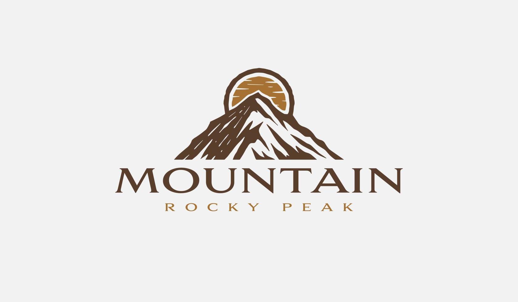 Mountain Peak Hill Top. Universal creative premium symbol. Vector sign icon logo template. Vector illustration