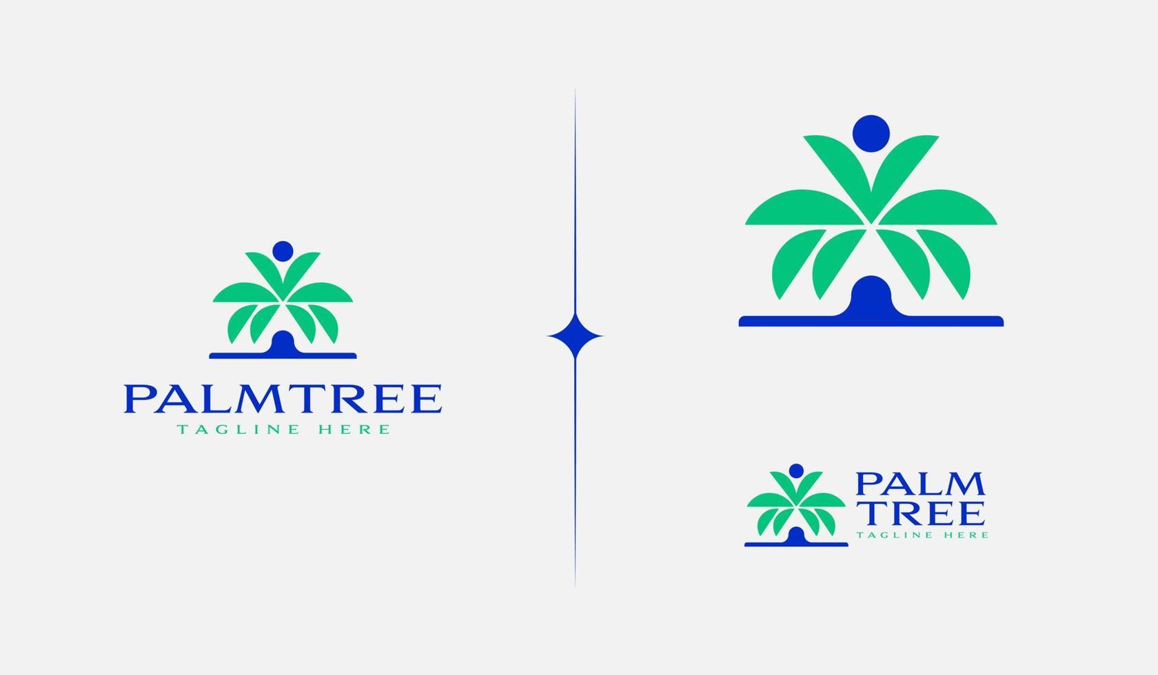 Palm Tree Summer Tropical. Universal creative premium symbol. Vector sign icon logo template. Vector illustration