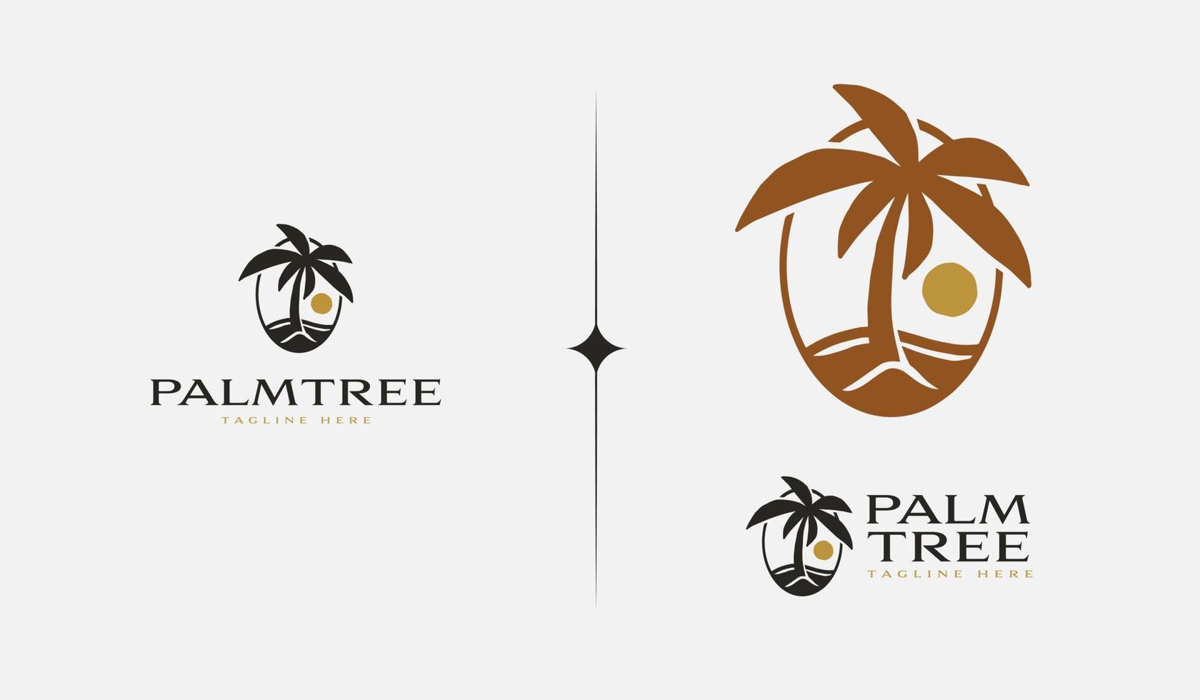 Palm Tree Summer Tropical. Universal creative premium symbol. Vector sign icon logo template. Vector illustration