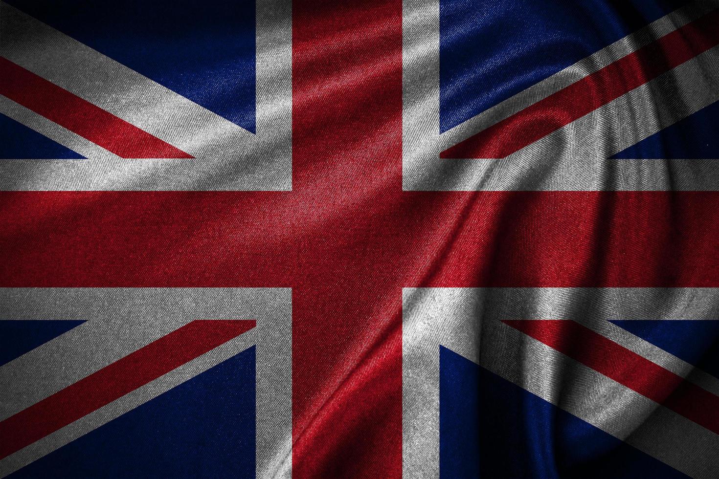 Union Jack flag wavy design photo