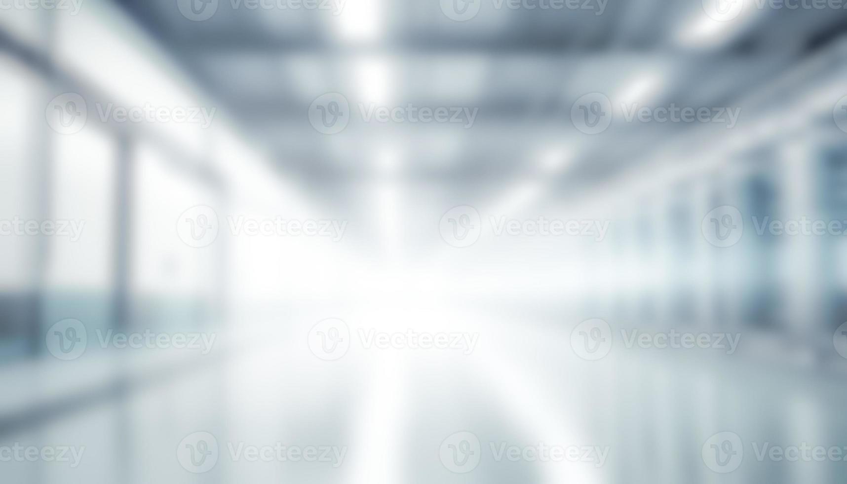 White blur abstract background from building hallway photo