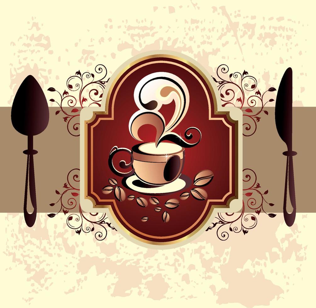 Coffee logo - vector illustration, menu illustration