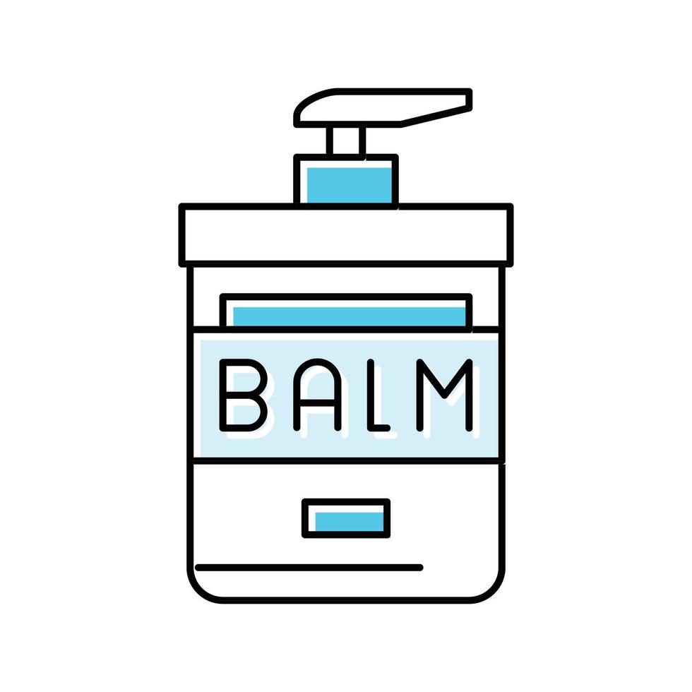 bálsamo crema cosmético color icono vector ilustración