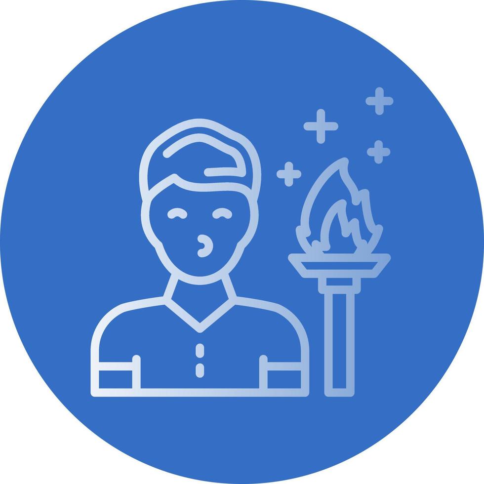 Fire Eater Man Vector Icon Design