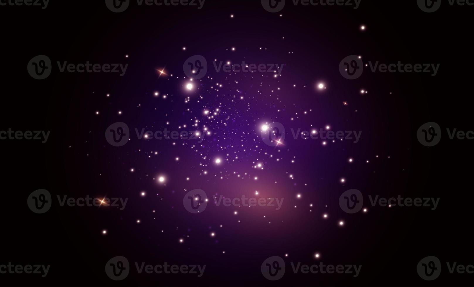 Sparkling dust particles. Glittering red golden dust. Abstract background with bokeh effect. photo