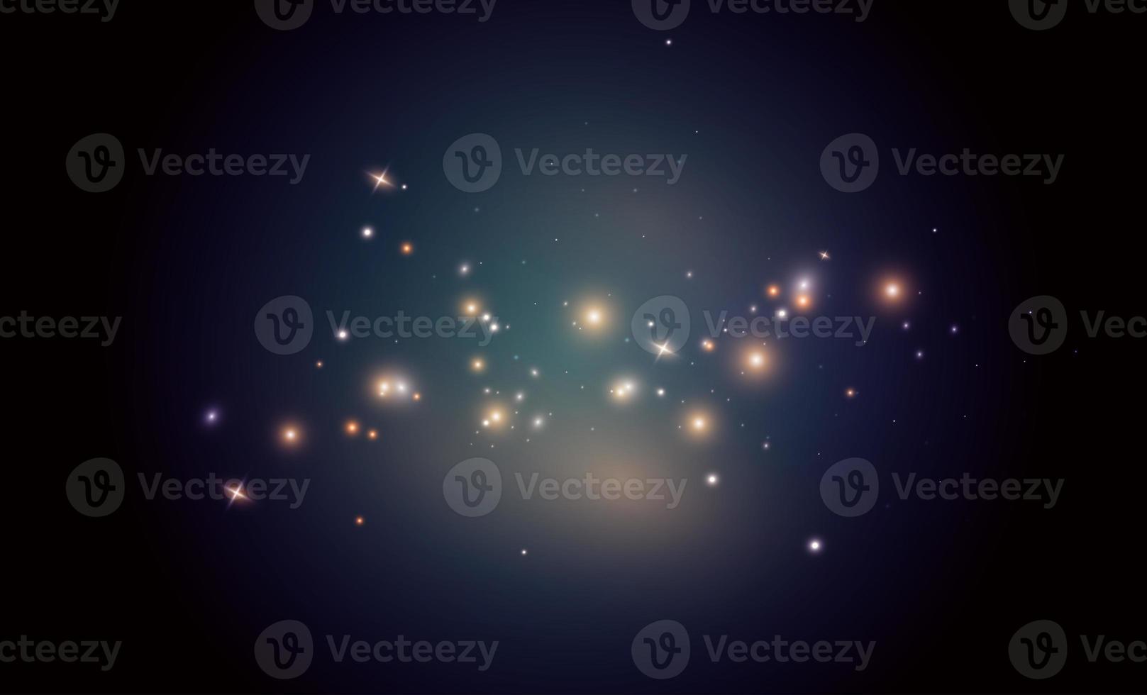 Sparkling dust particles. Glittering red golden dust. Abstract background with bokeh effect. photo