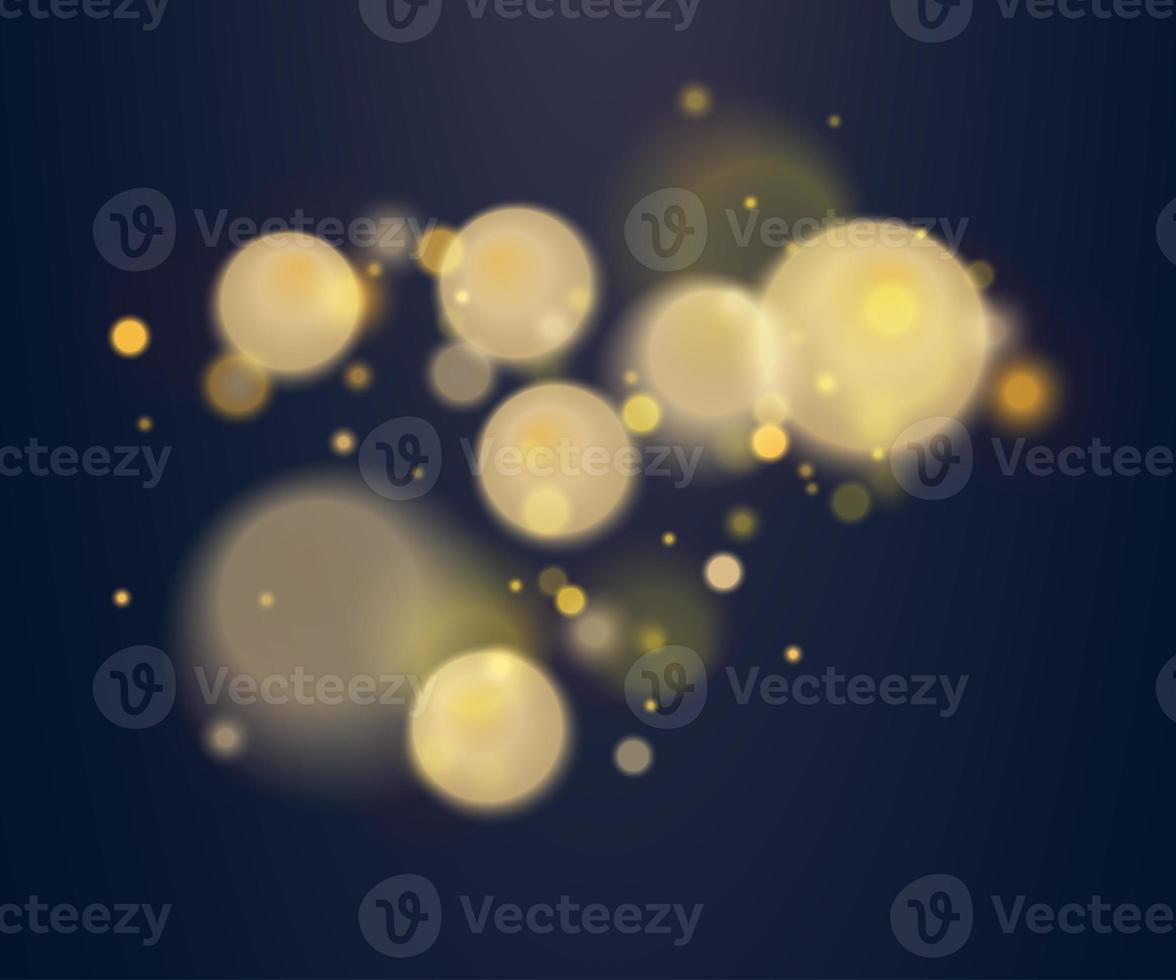 Sparkling dust particles. Glittering red golden dust. Abstract background with bokeh effect. photo