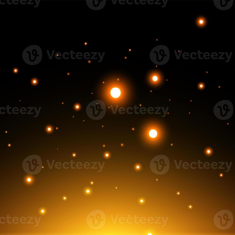 Sparkling dust particles. Glittering red golden dust. Abstract background with bokeh effect. photo
