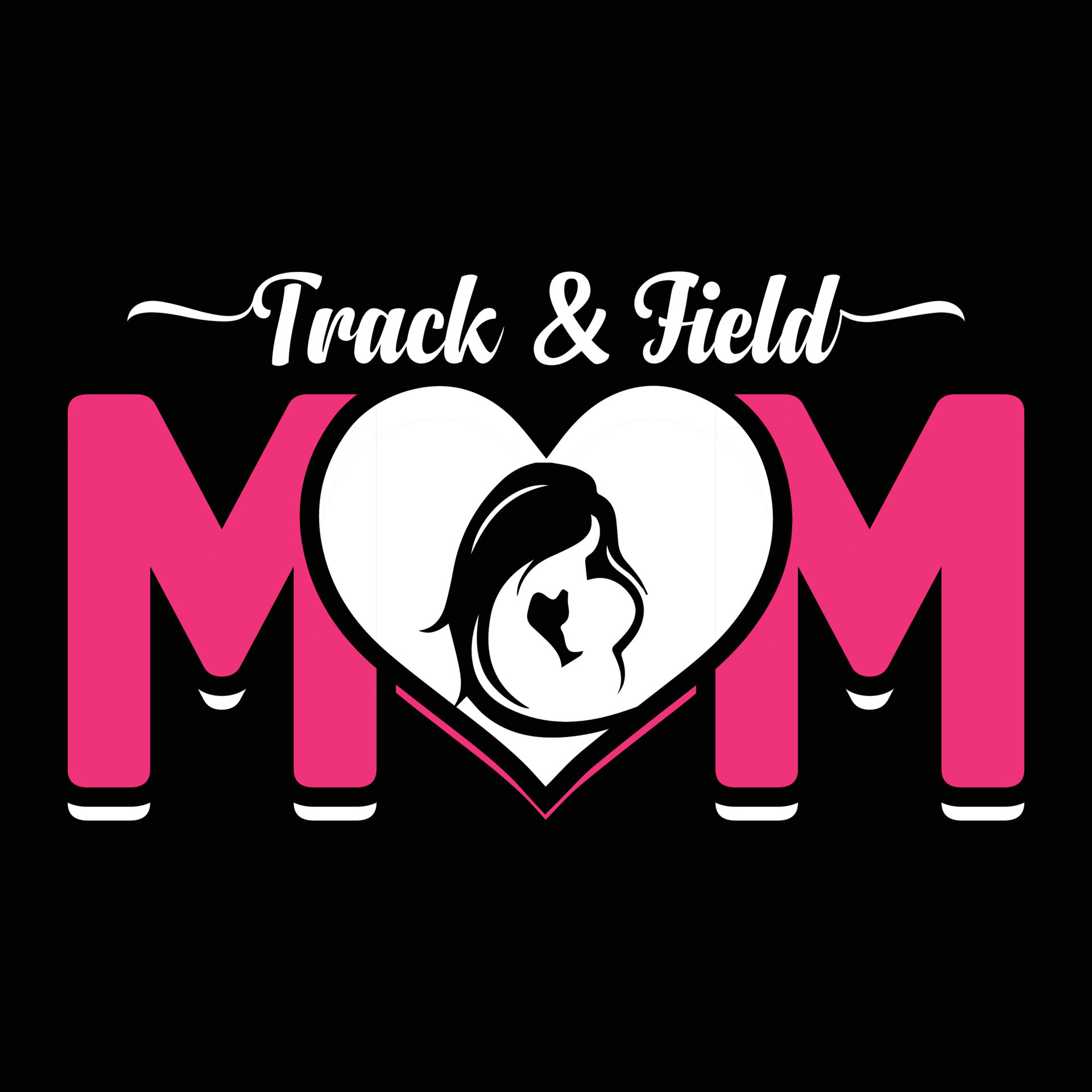 Track and field mom Mother’s day shirt print template, typography