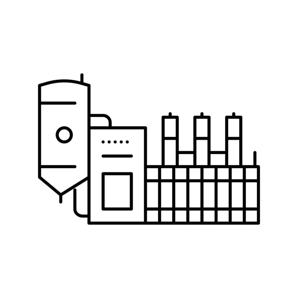 dri horno acero producción línea icono vector ilustración