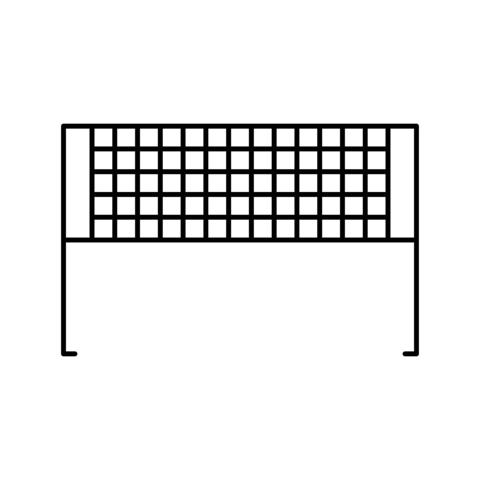 badminton net line icon vector illustration
