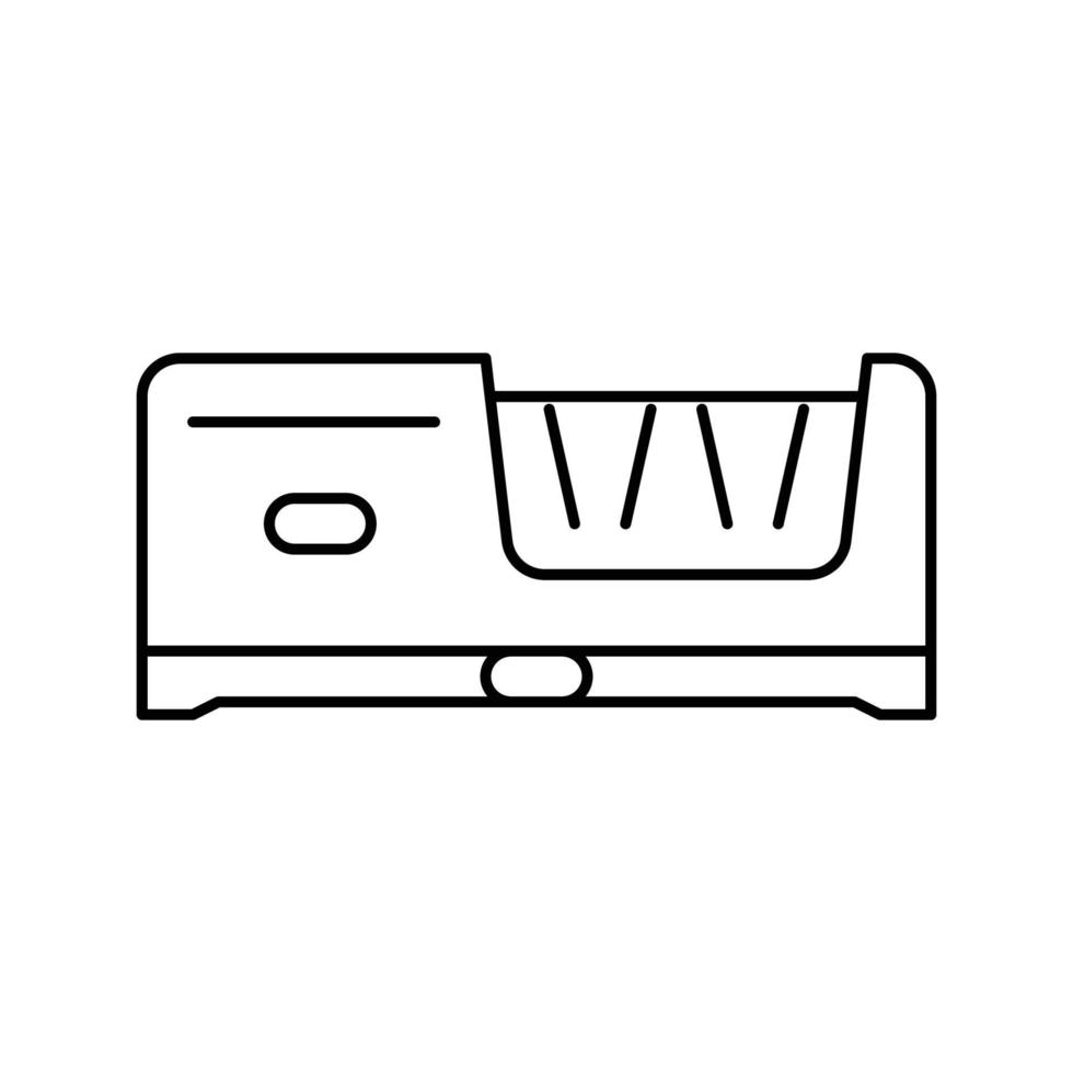 knife butcher sharpener line icon vector illustration