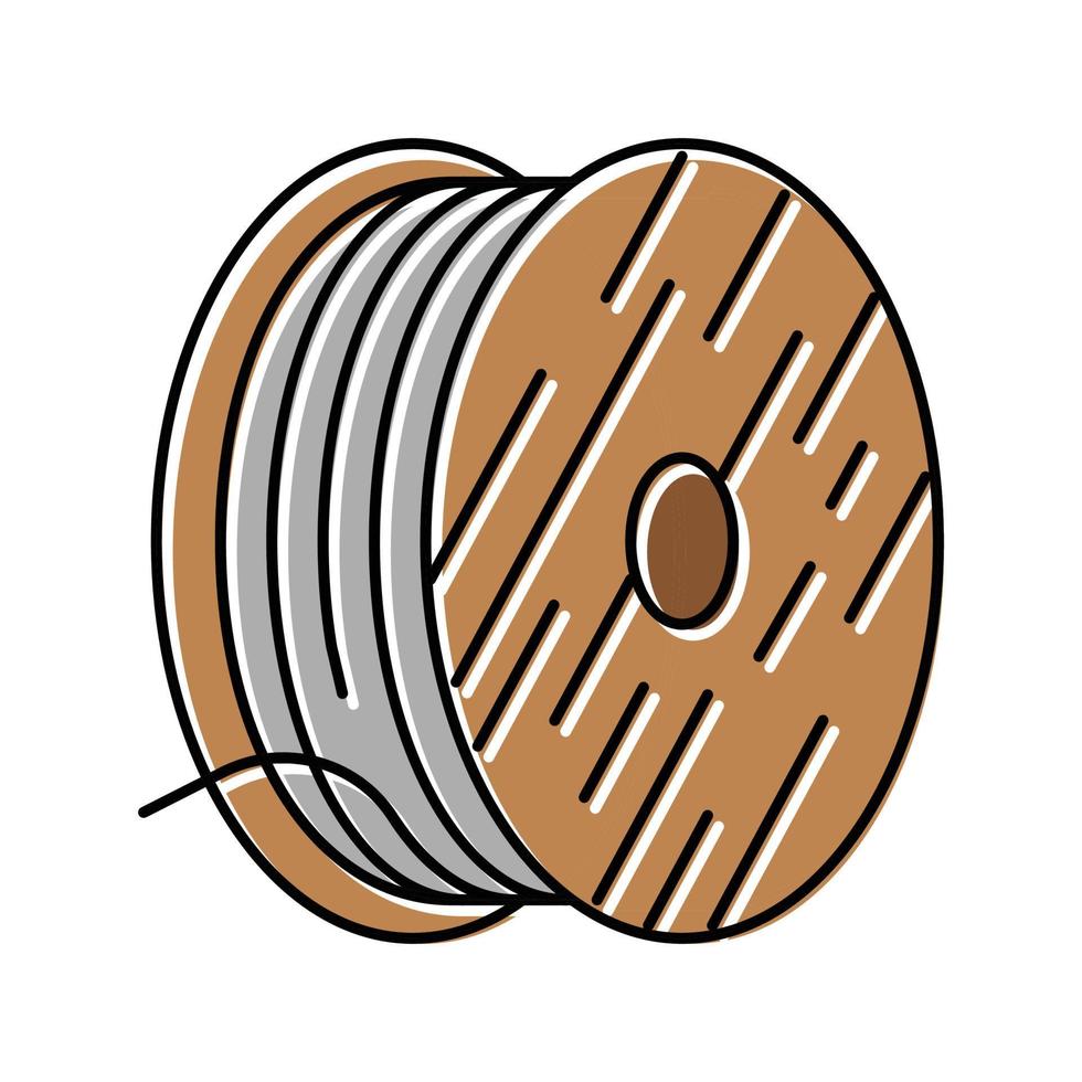 cable acero producción color icono vector ilustración