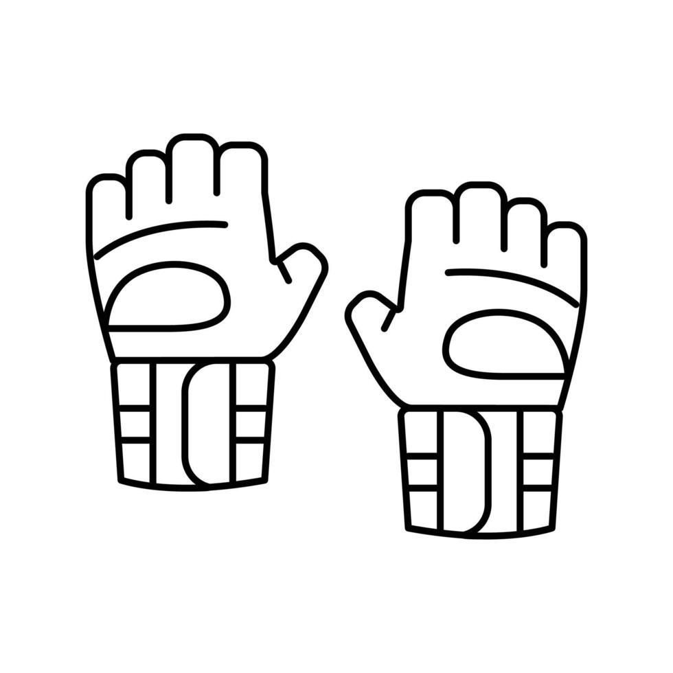 gloves fitness sport line icon vector illustration