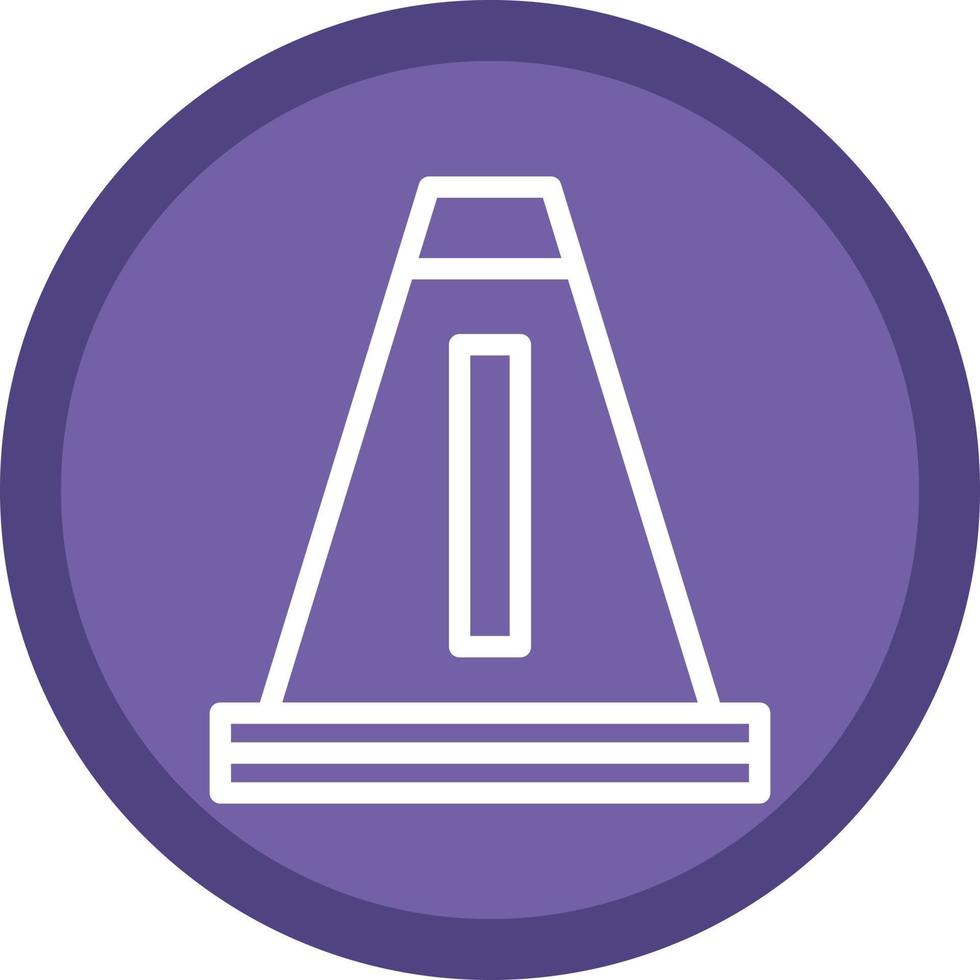 Traffic Cone Vector Icon Design