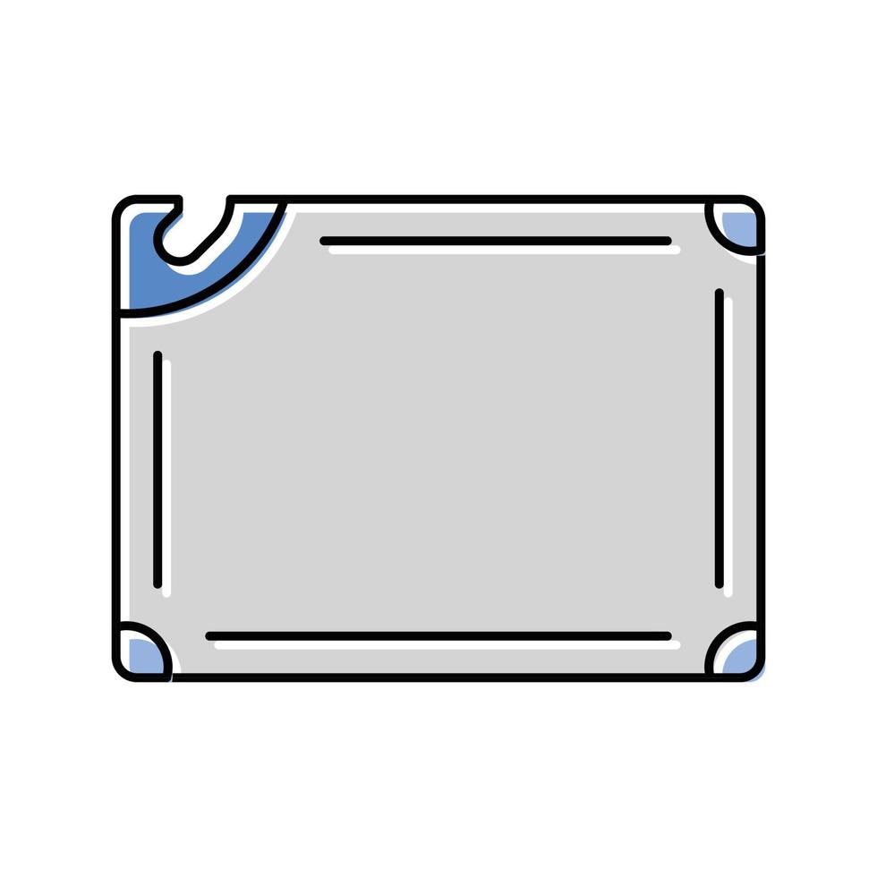 corte tablero color icono vector ilustración