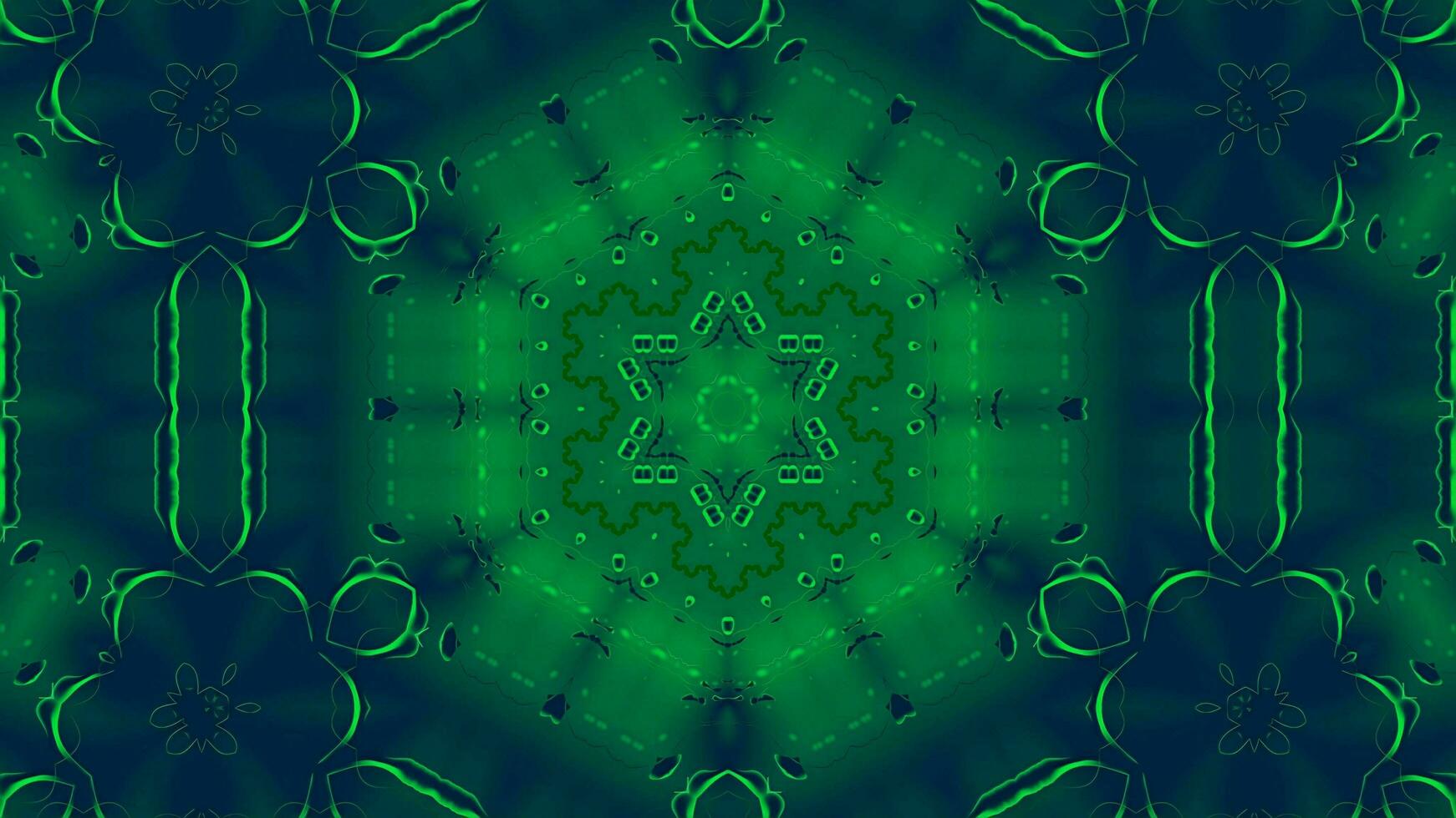 3D illustration of multicolored shiny kaleidoscope ornament photo