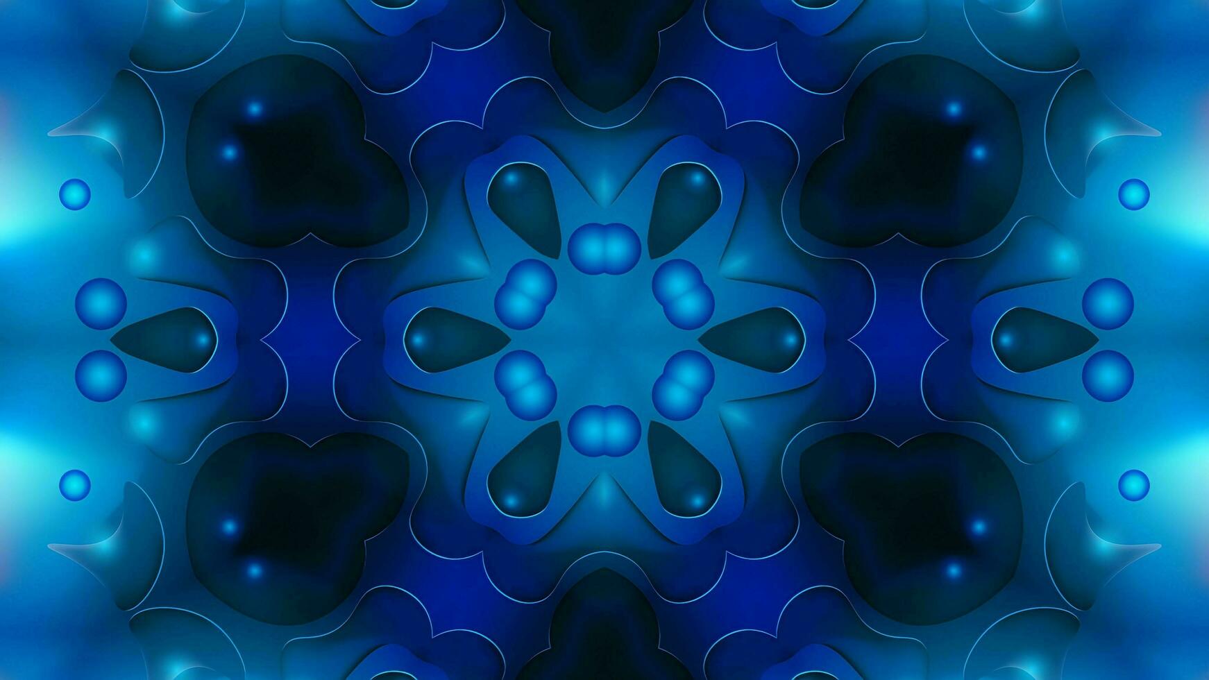 3D illustration of multicolored shiny kaleidoscope ornament photo