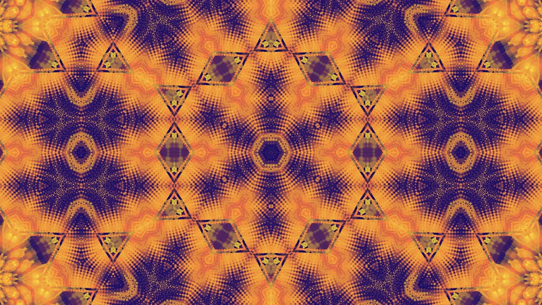 3D illustration background of multicolored shiny kaleidoscope ornament photo
