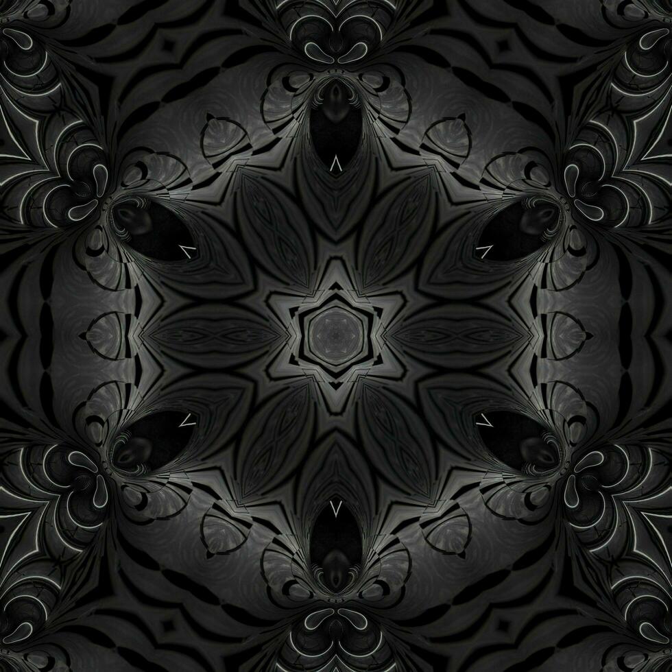 3D illustration background of multicolored shiny kaleidoscope ornament photo