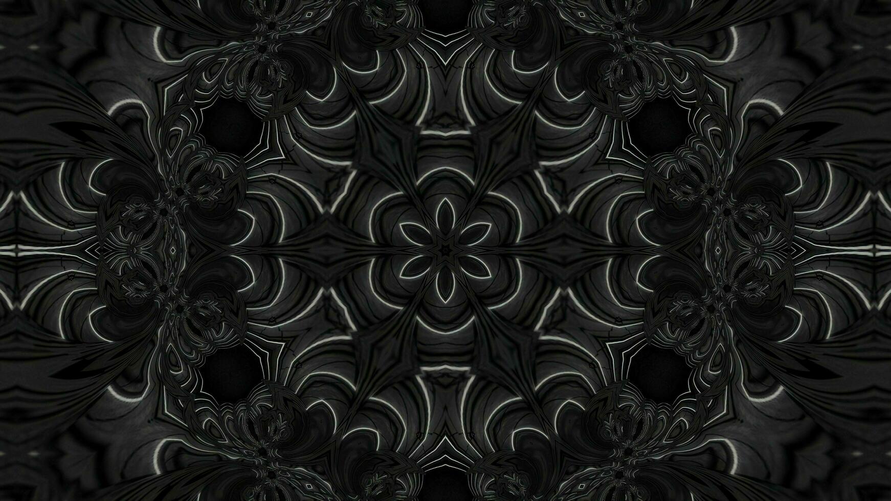 3D illustration background of multicolored shiny kaleidoscope ornament photo