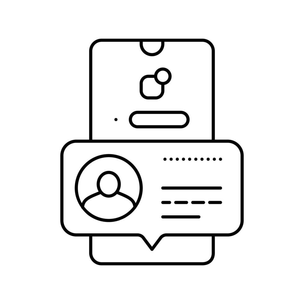 app testimonial review line icon vector illustration