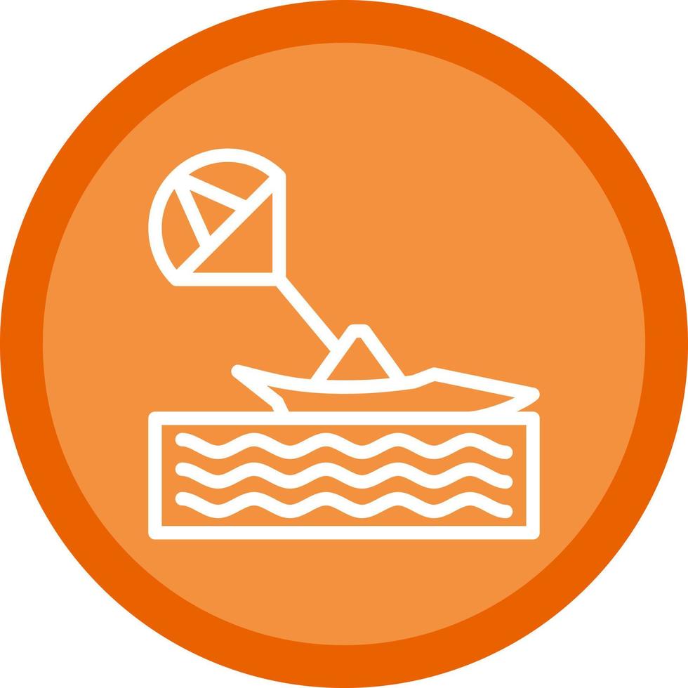 Parasailing Vector Icon Design