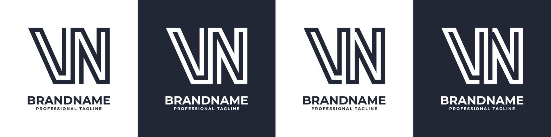 Simple VN Monogram Logo, suitable for any business with VN or NV initial. vector