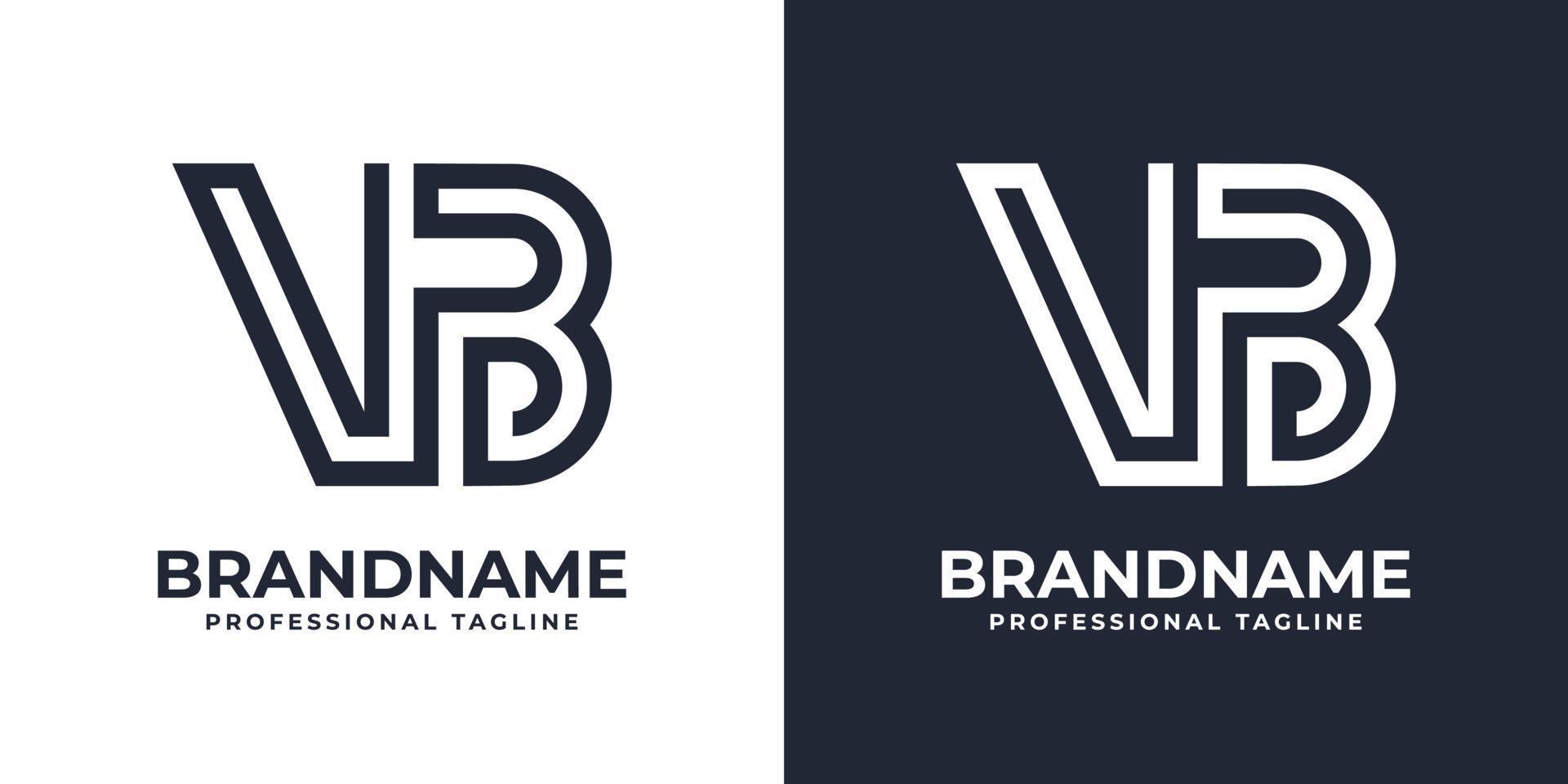 Simple VB Monogram Logo, suitable for any business with VB or BV initial. vector